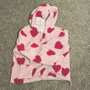 Large pink teddy jacket with hearts